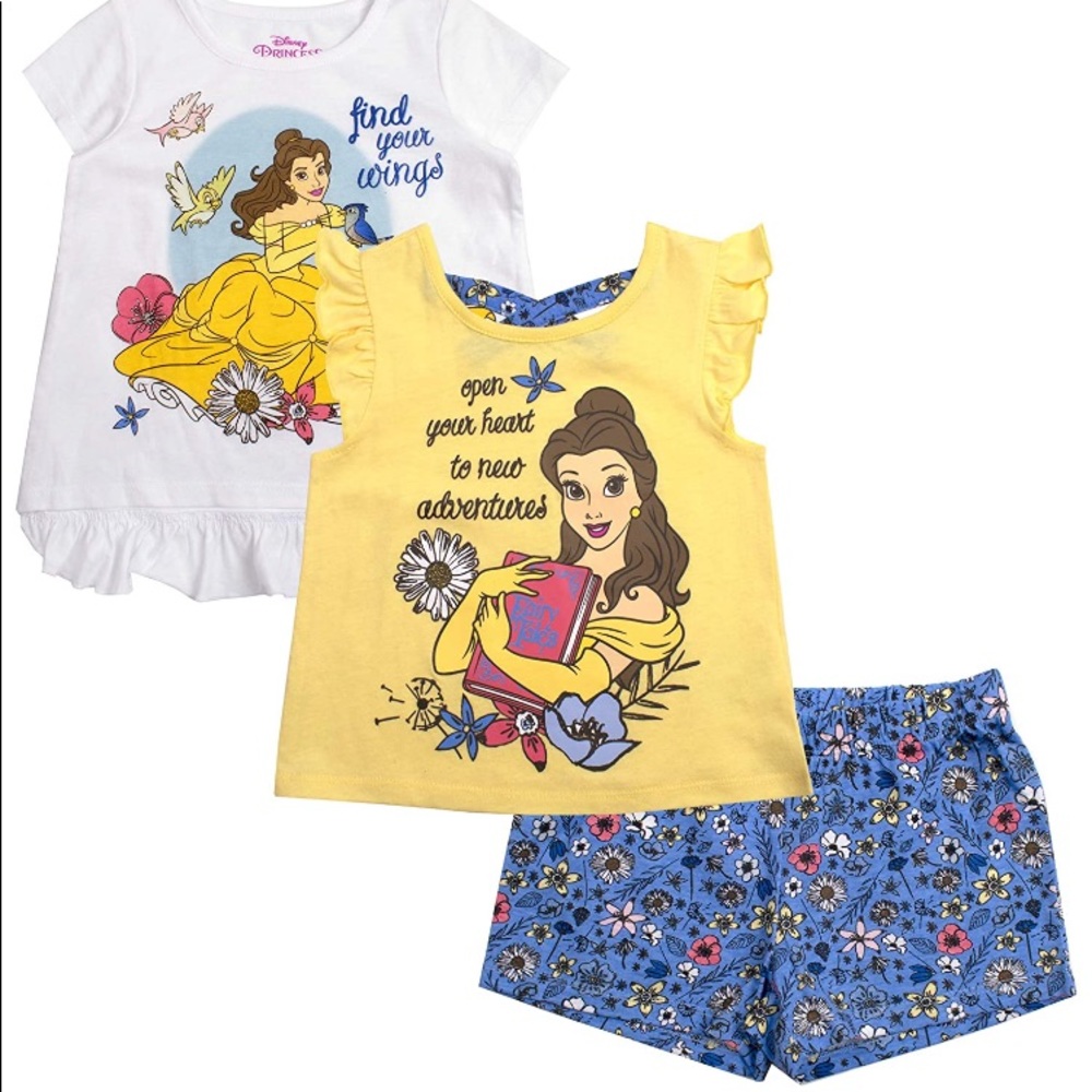 Disney Belle Cute Outfit 3 pieces